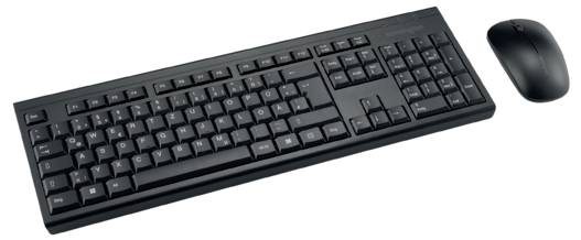Kensington Tastatur, Maus-Set Deutsch, QWERTZ Schwarz
