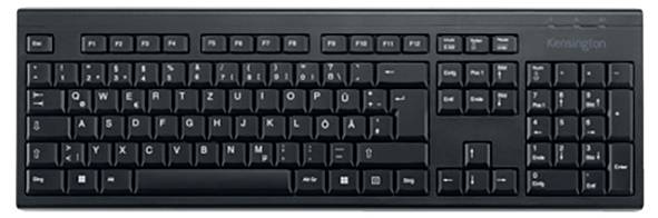 Kensington Tastatur Deutsch, QWERTZ Schwarz