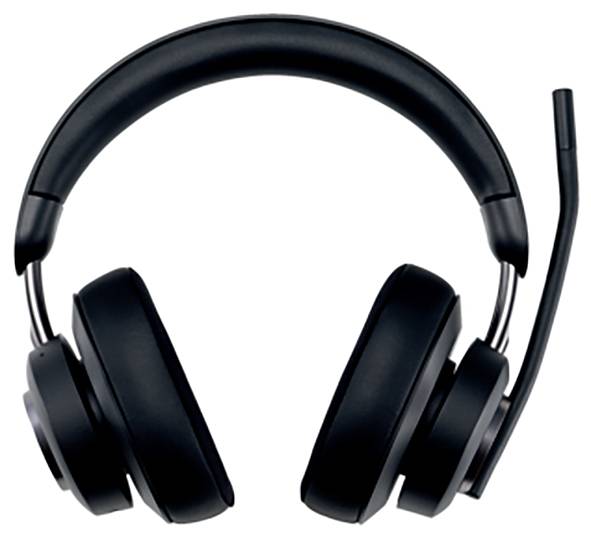 Schwarzes Headset mit verstellbarem Mikrofon, geeignet für Computer oder Telefonnutzung. Ideal für Kommunikation oder Gaming.