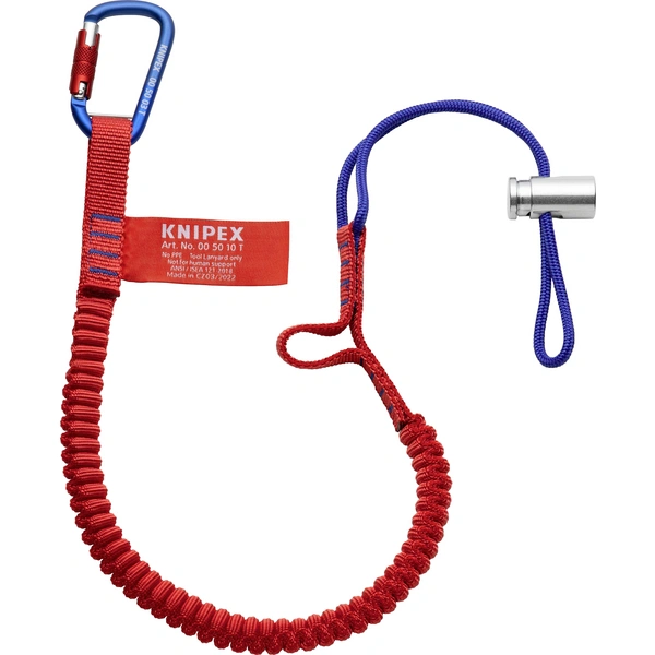 Knipex 00 50 12 T BK 00 50 12 T BK Fangleine mit fixiertem Materialkarabiner Zur Werkzeug-Ab Knipex 00 50 12 T BK 00 50 12 T BK Fangleine mit fixiertem Materialkarabiner Zur Werkzeug-Ab