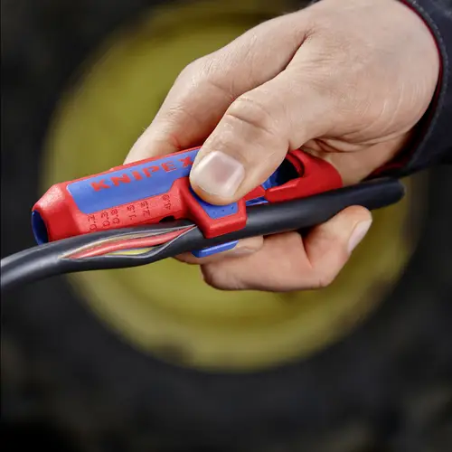Knipex 16 95 03 SB ErgoStrip® PV Abmantelungswerkzeug Abmantelungsmesser Geeignet für Rundkabel, Solarkabel 4 bis 6mm Knipex 16 95 03 SB ErgoStrip® PV Abmantelungswerkzeug Abmantelungsmesser Geeignet für Rundkabel, Solarkabel 4 bis 6mm