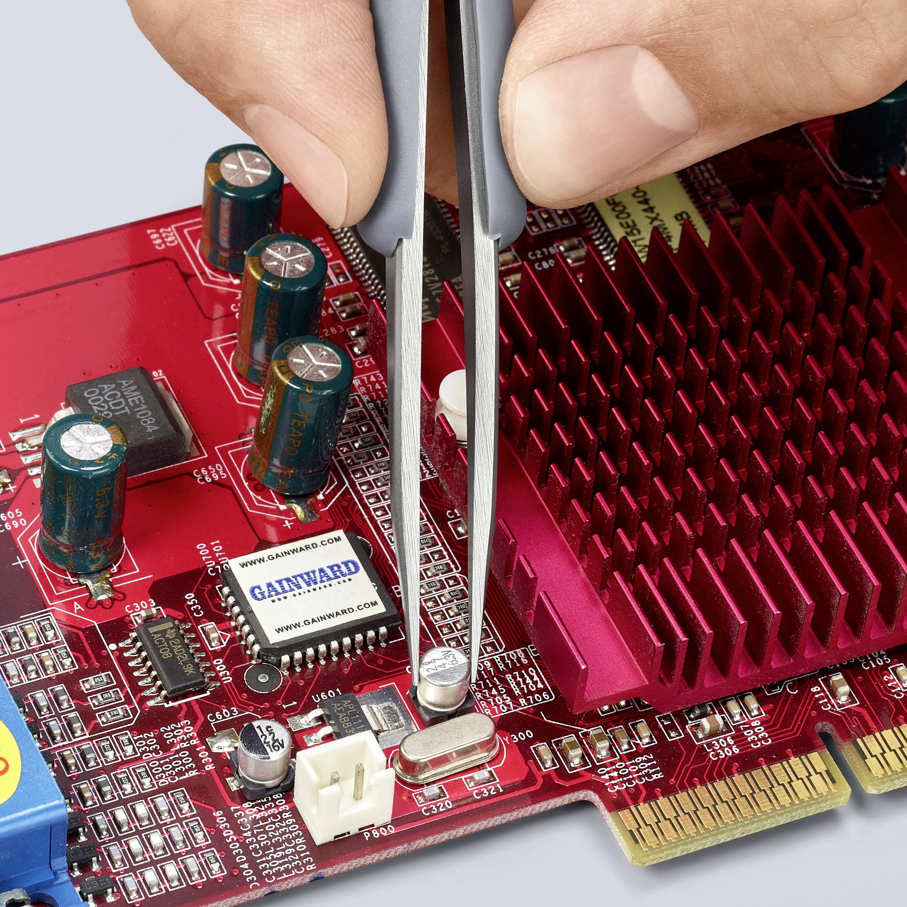 Knipex 92 21 10 ESD ESD Präzisionspinzette Spitz 123mm