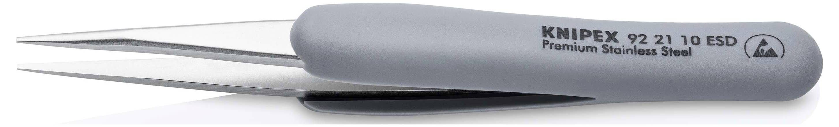 Knipex 92 21 10 ESD ESD Präzisionspinzette Spitz 123mm