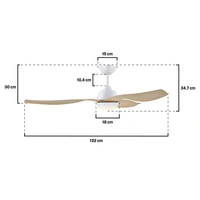 Westinghouse Magnolia Deckenventilator 29W (Ø x H) 132cm x 34.7cm Weiß mit Fernbedienung, mit Beleuchtung Westinghouse Magnolia Deckenventilator 29W (Ø x H) 132cm x 34.7cm Weiß mit Fernbedienung, mit Beleuchtung