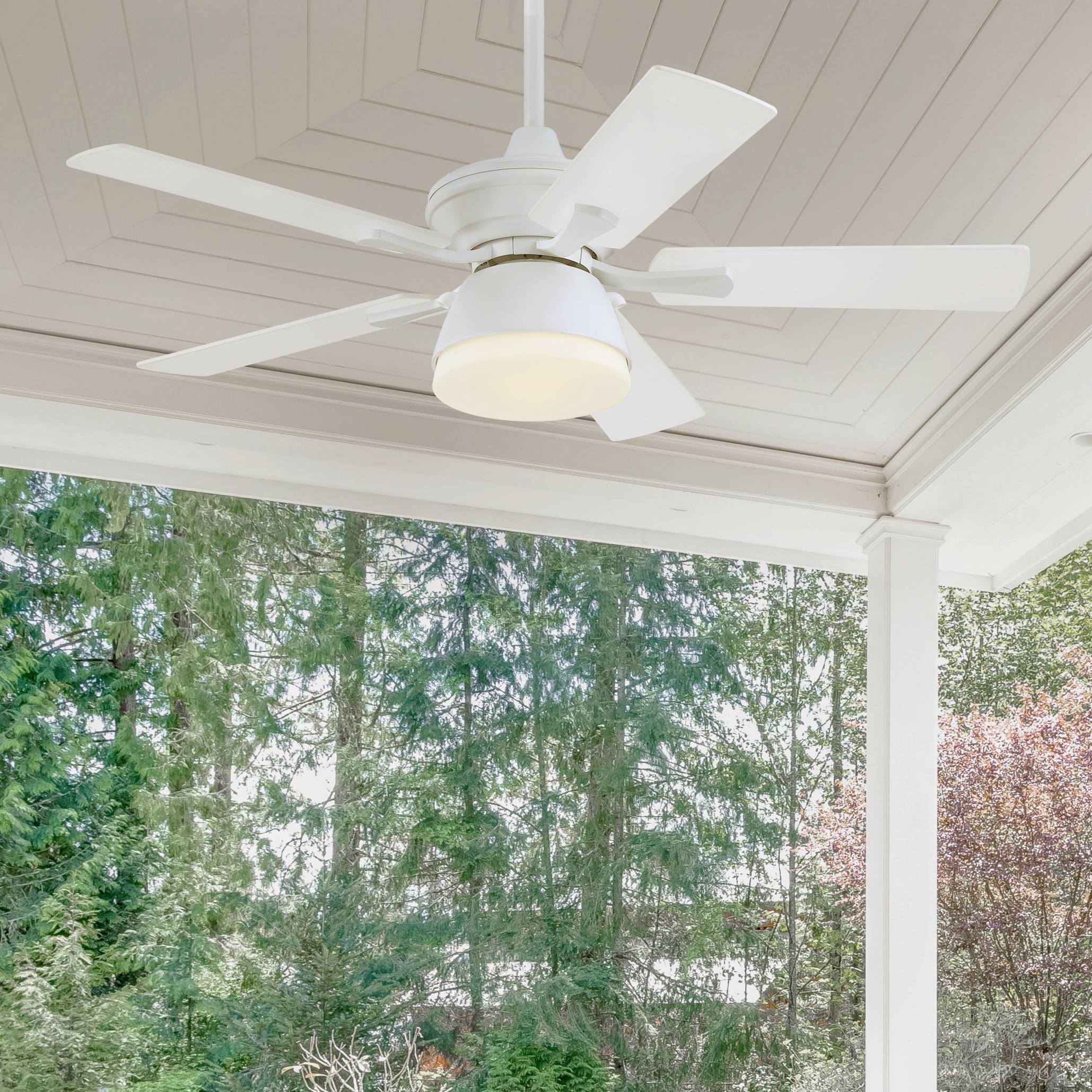 Westinghouse Nevada Deckenventilator 45 W (Ø x H) 105 cm x 41 cm Milchglas