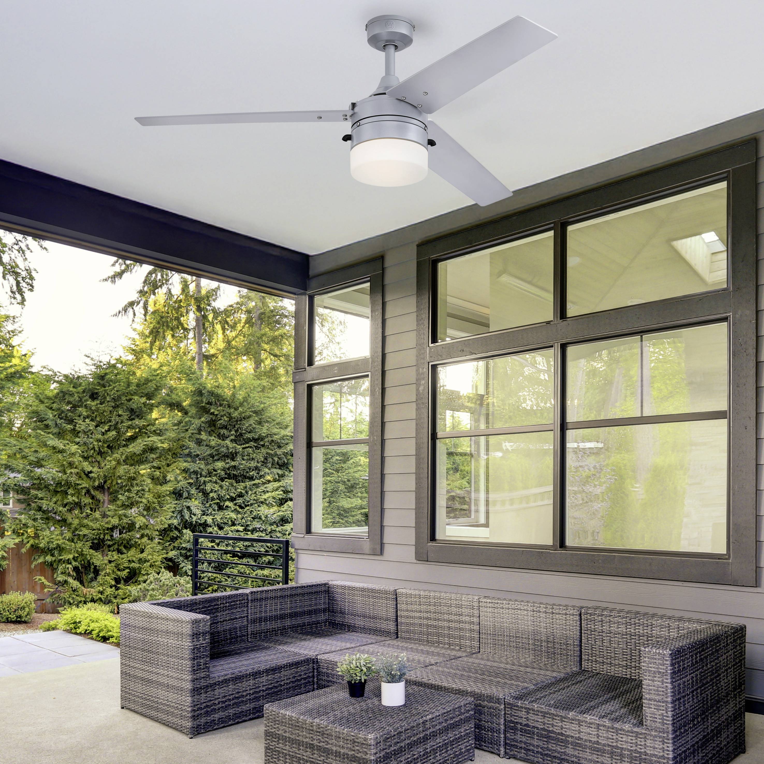 Westinghouse Riverton Deckenventilator 63W (Ø x H) 132cm x 42cm Silber