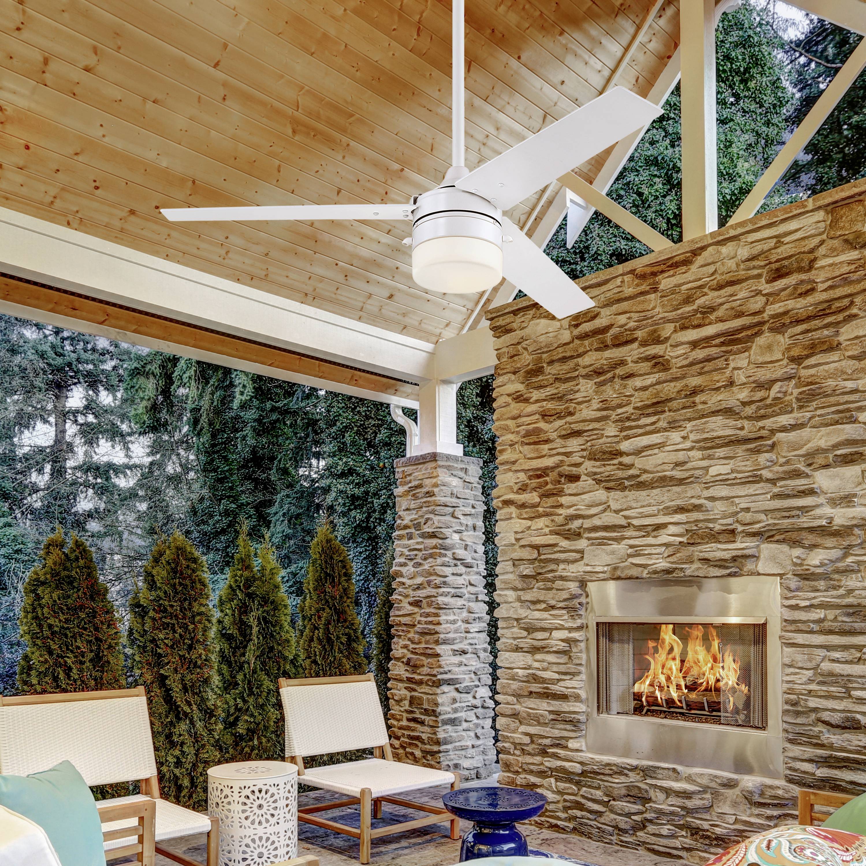 Westinghouse Riverton Deckenventilator 63W (Ø x H) 132cm x 42cm Weiß (matt)