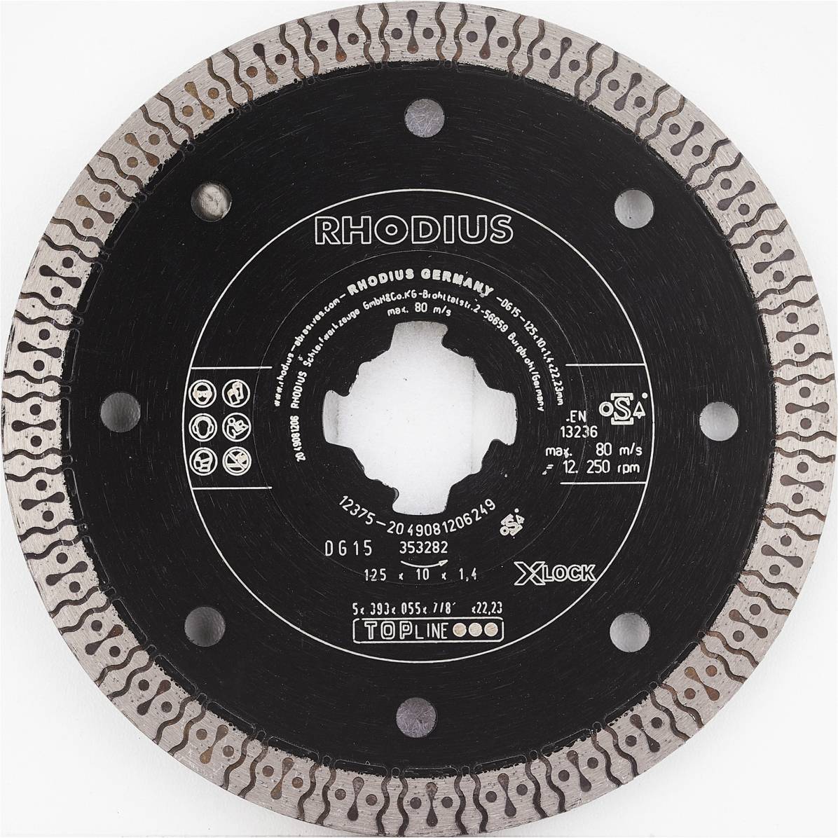 Rhodius DG15 X-LOCK 353282 Diamanttrennscheibe 1 St. Fliesen, Keramik