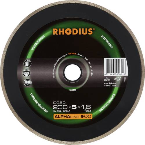 Rhodius DG50 303058 Diamanttrennscheibe 1 St. Fliesen, Keramik