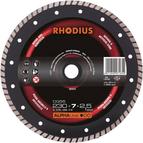 Rhodius DG55 303410 Diamanttrennscheibe 1 St. Naturstein