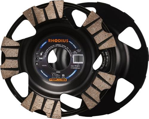 Rhodius 303868 DS1, Diamantschleiftopf 115 x 5,0 x 8,0 x 22,23 mm, Diamantschleiftopf, TOPl