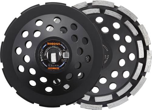 Rhodius 303766 DS10, Diamantschleiftopf 180 x 5,0 x 8,0 x 22,23 mm, Diamantschleiftopf, PRO