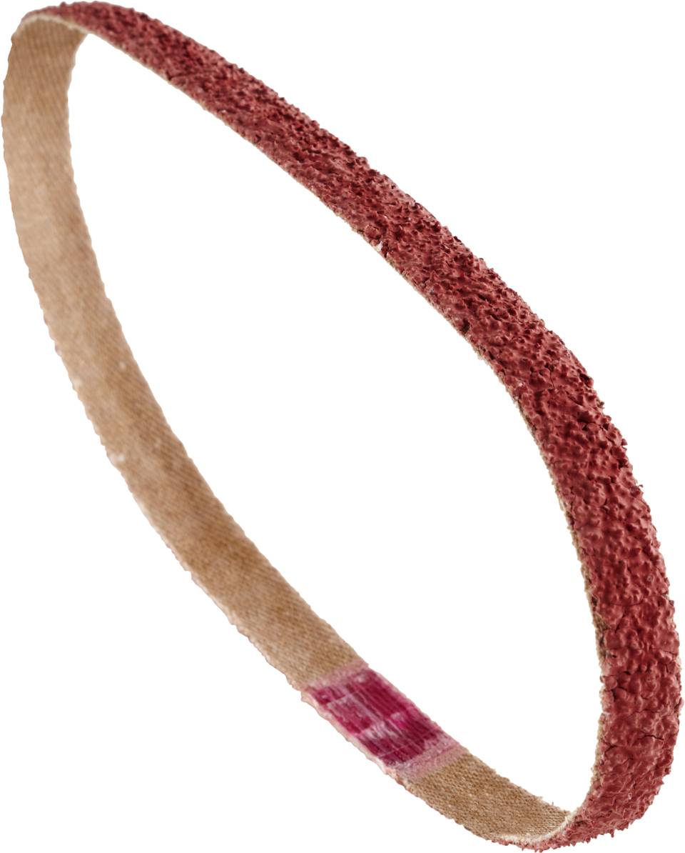 Rotes Schleifband mit grober Körnung, geeignet für Bandschleifer, zum Schleifen von Holz und Metall.