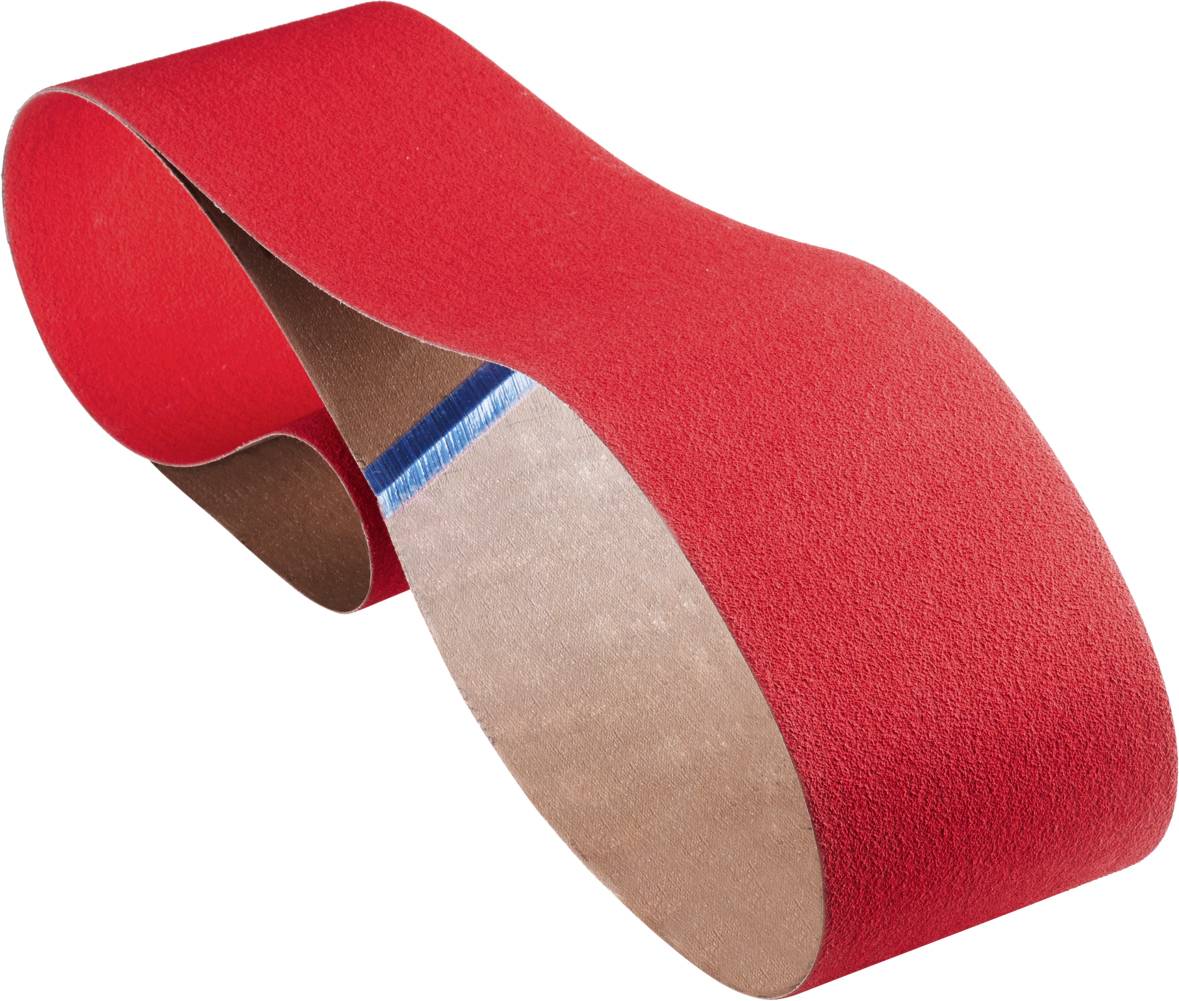 Rotes Schleifband, das in einer gewellten Form liegt.