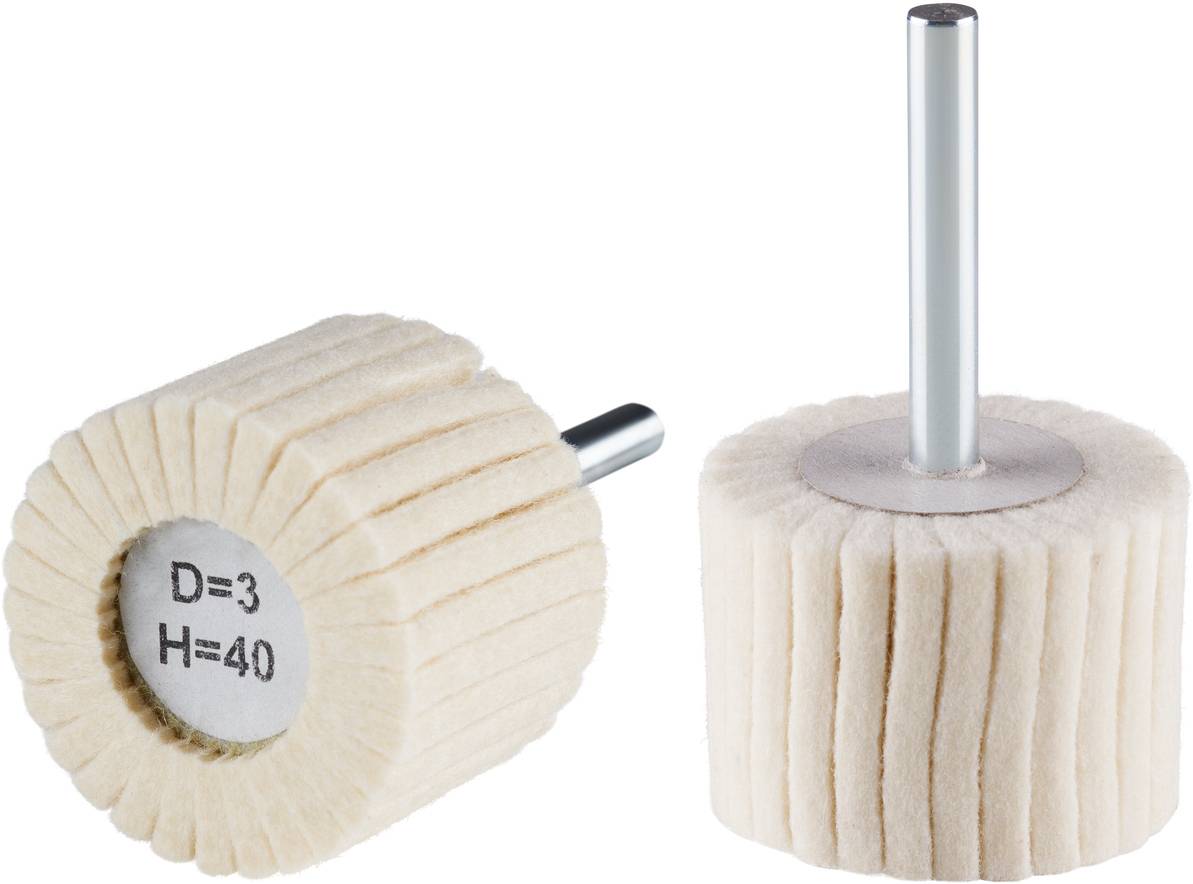 Rhodius FLP, 10 Stück Filzlamellenpolierer 40 x 30,0 x 6,00 mm, TOPline, Made in Germany, für Edelstahl, Stahl, NE-Metalle 305381