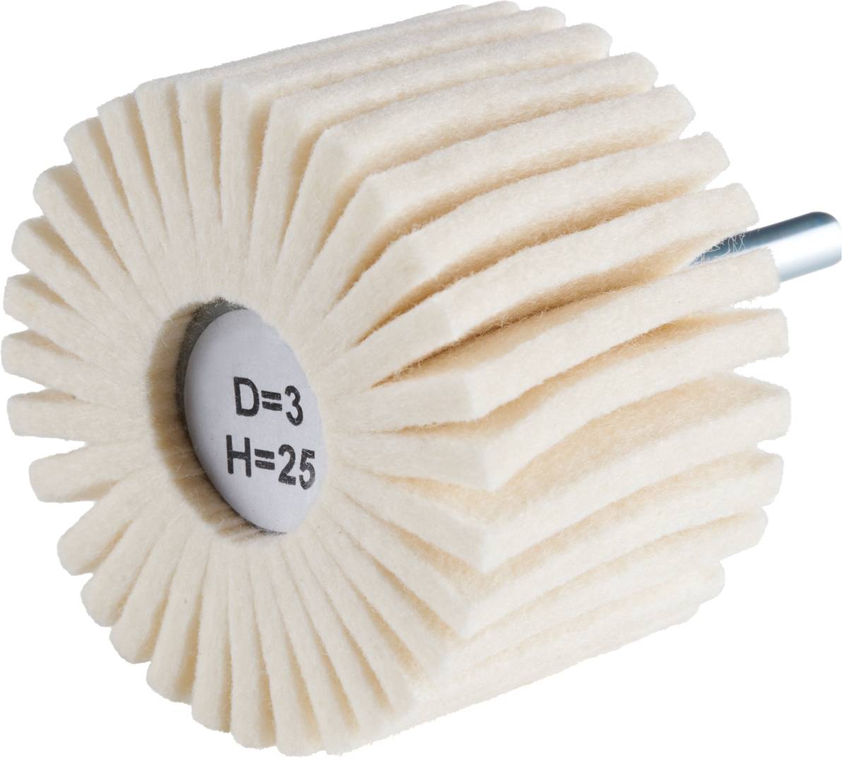 Rhodius FLP, 10 Stück Filzlamellenpolierer 60 x 40,0 x 6,00 mm, TOPline, Made in Germany, für Edelstahl, Stahl, NE-Metalle 305383