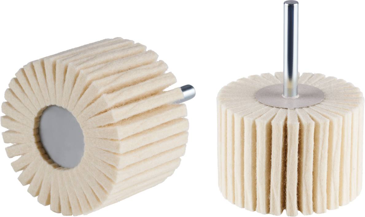 Rhodius FLP, 10 Stück Filzlamellenpolierer 60 x 40,0 x 6,00 mm, TOPline, Made in Germany, für Edelstahl, Stahl, NE-Metalle 305384