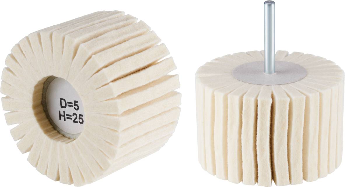 Rhodius FLP, 10 Stück Filzlamellenpolierer 80 x 50,0 x 6,00 mm, TOPline, Made in Germany, für Edelstahl, Stahl, NE-Metalle 305387