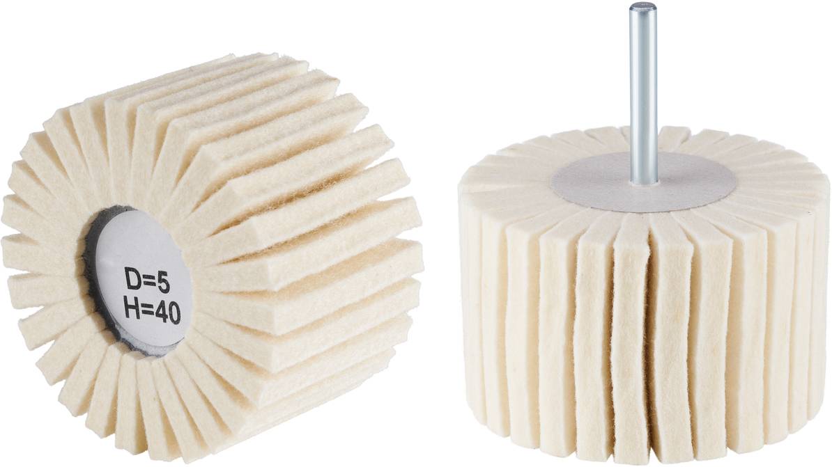 Rhodius FLP, 10 Stück Filzlamellenpolierer 80 x 50,0 x 6,00 mm, TOPline, Made in Germany, für Edelstahl, Stahl, NE-Metalle 305388