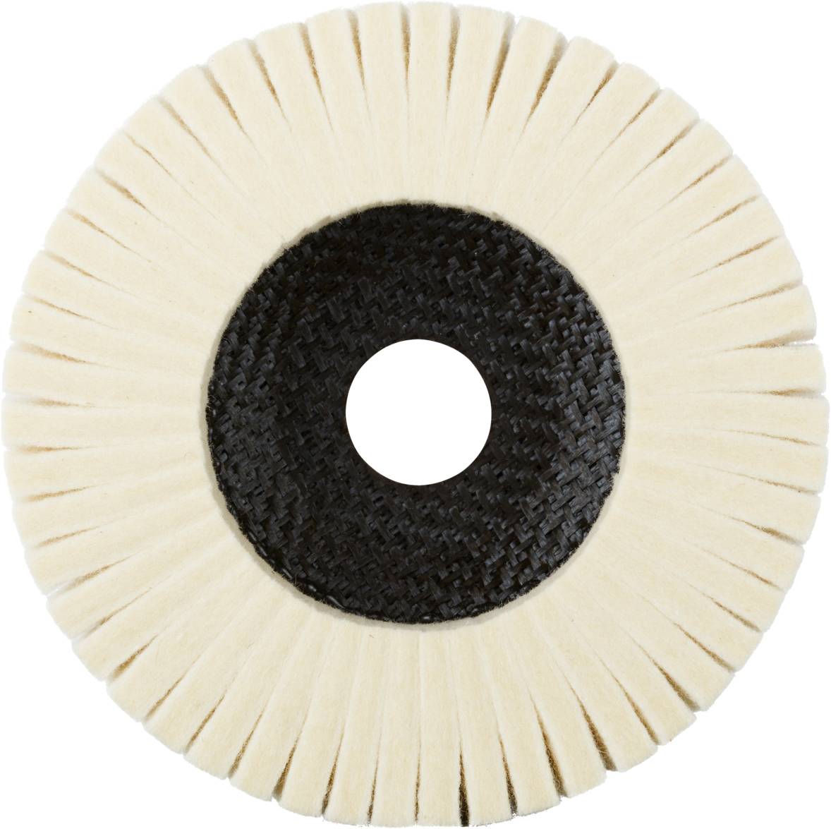 Rhodius FLS, 2 Stück Filzlamellenpolierer 125 x 22,23 mm, TOPline, Made in Germany, für Edelstahl, Stahl, NE-Metalle 305372