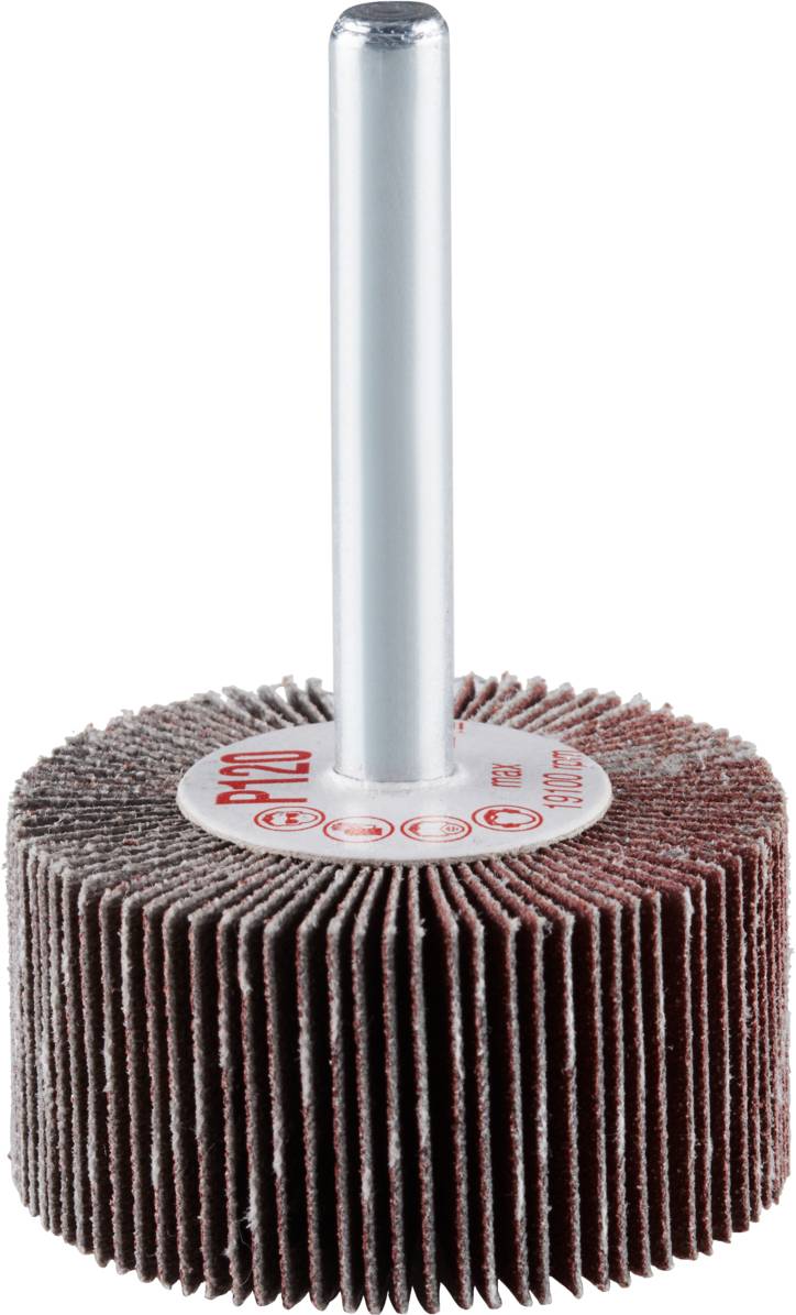 Lamellenschleifer mit Hohlschaft, zur Metallbearbeitung geeignet.