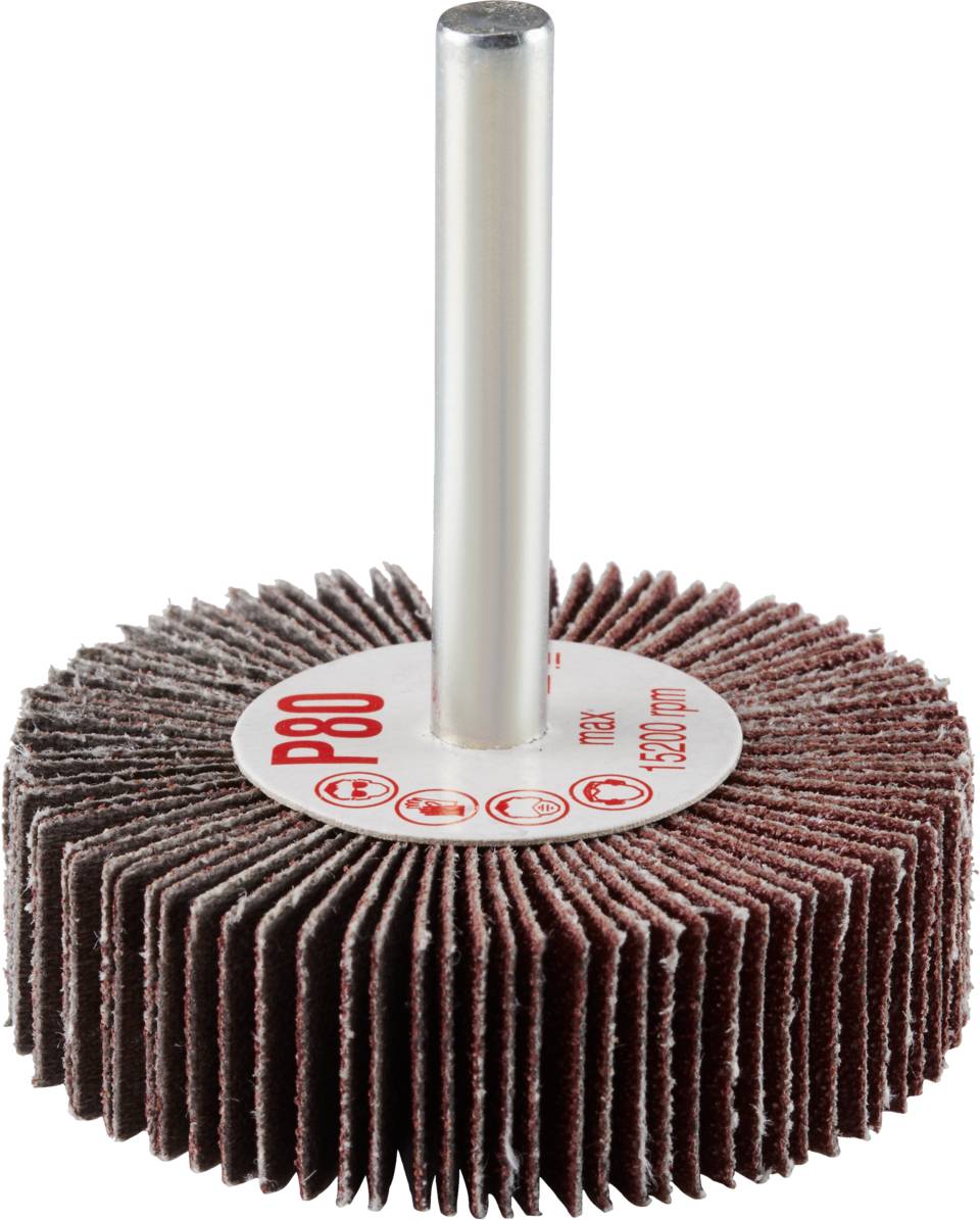 Rhodius 305134 FS, 10 Stück Fächerschleifer 50 x 15 x 6,0 mm, Korn 80, TOPline, für Edelstahl, Stahl, Holz 10St.