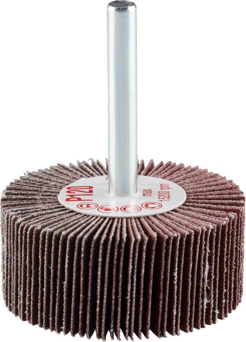 Rhodius 305140 FS, 10 Stück Fächerschleifer 50 x 20 x 6,0 mm, Korn 120, TOPline, für Edelstahl, Stahl, Holz 10St.