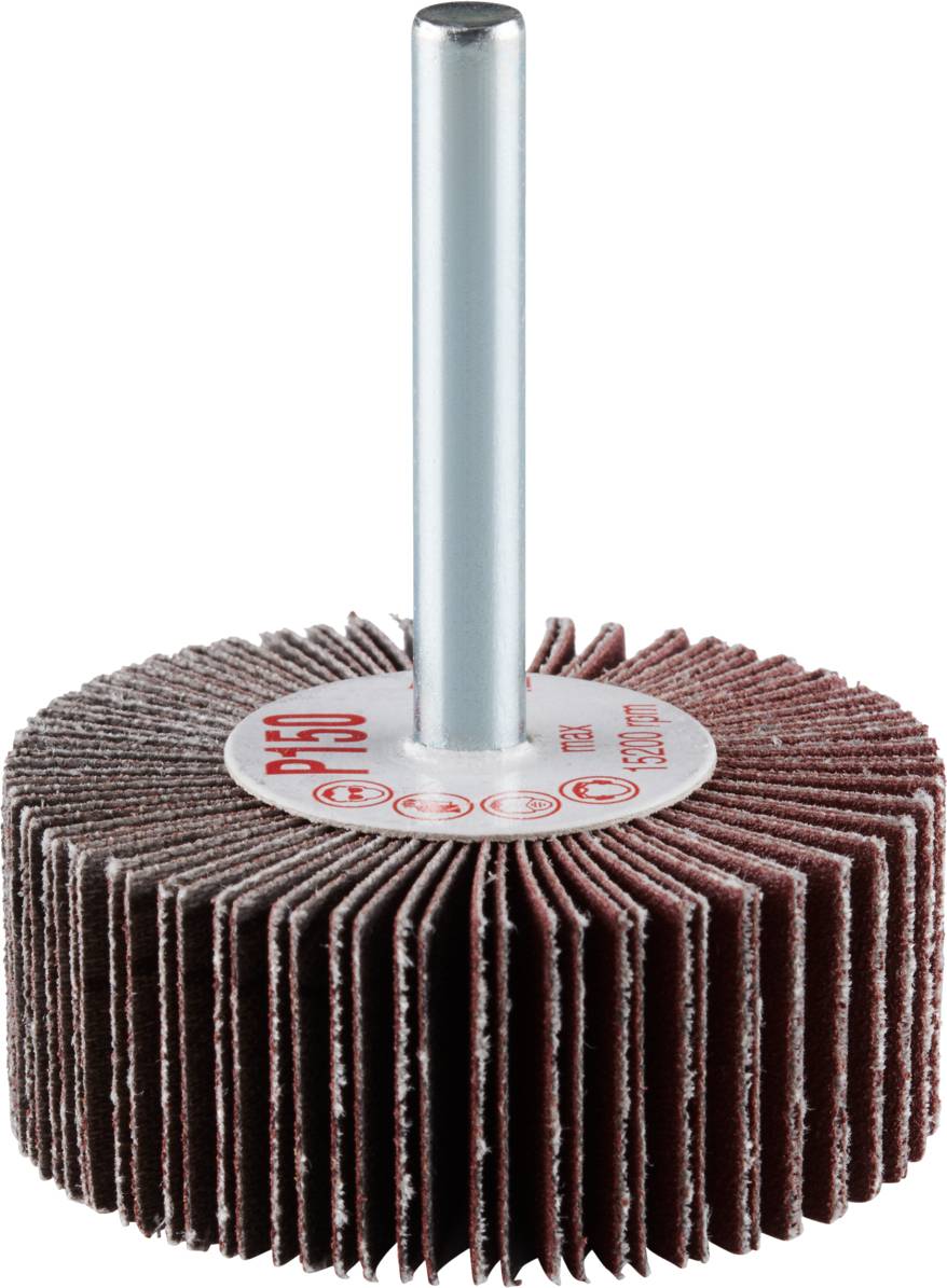 Rhodius 305141 FS, 10 Stück Fächerschleifer 50 x 20 x 6,0 mm, Korn 150, TOPline, für Edelstahl, Stahl, Holz 10St.