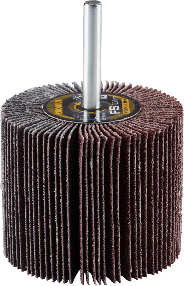 Rhodius 305158 FS, 10 Stück Fächerschleifer 60 x 50 x 6,0 mm, Korn 60, TOPline, für Edelstahl, Stahl, Holz 10St.