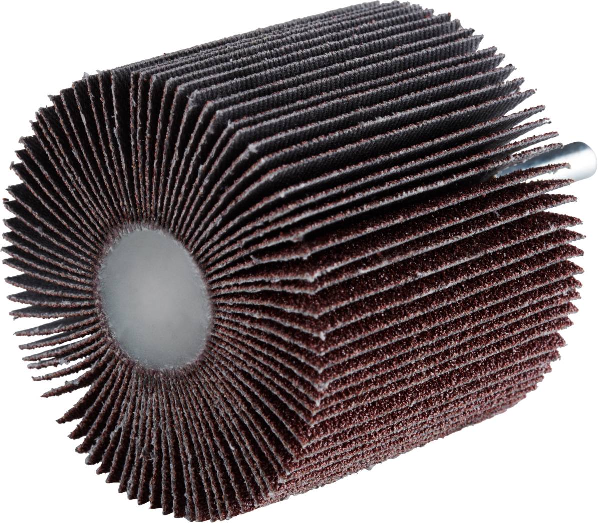 Ein zylindrischer Schleifaufsatz mit radial angeordneten Schleifscheiben, oft zur Politur und Glättung von Oberflächen verwendet.