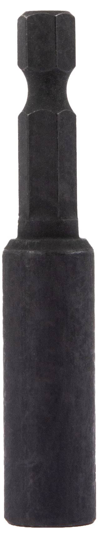 Ein schwarzer Kraftbit mit sechskantigem Schaft und kurzer zylindrischer Welle.