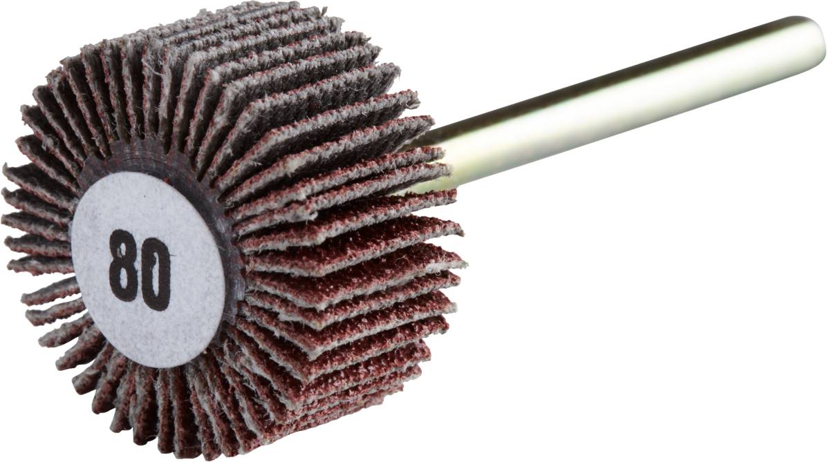 Rhodius 305108 FS MINI, 10 Stück Fächerschleifer 20 x 10 x 3,0 mm, Korn 80, TOPline, für Edelstahl, Stahl, Holz 10St.