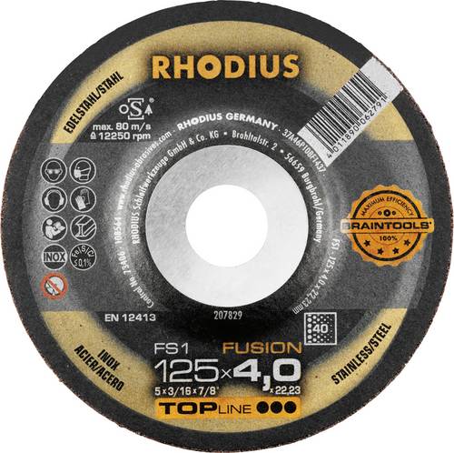 Rhodius 209094 FS1 FUSION Schruppscheibe Edelstahl, Stahl 10 St.