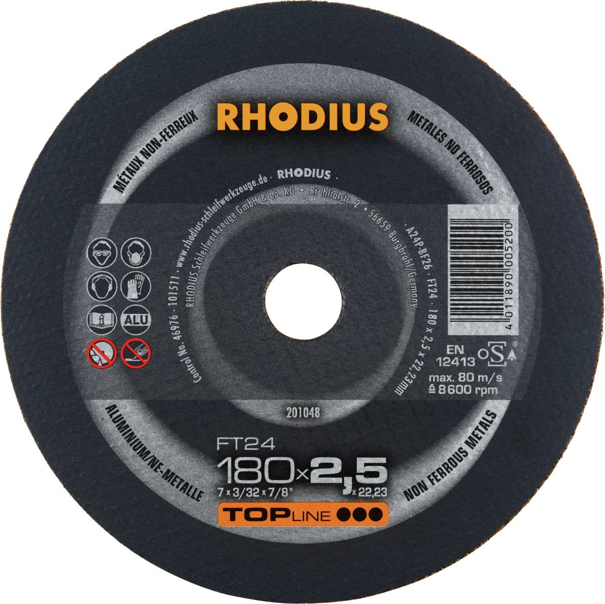 Rhodius FT24 201048 Trennscheiben-Set 25 St. NE-Metalle