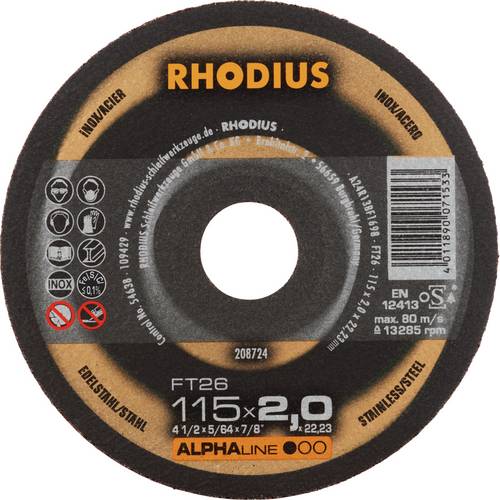 Rhodius FT26 208724 Trennscheiben-Set 25 St. Edelstahl, Stahl