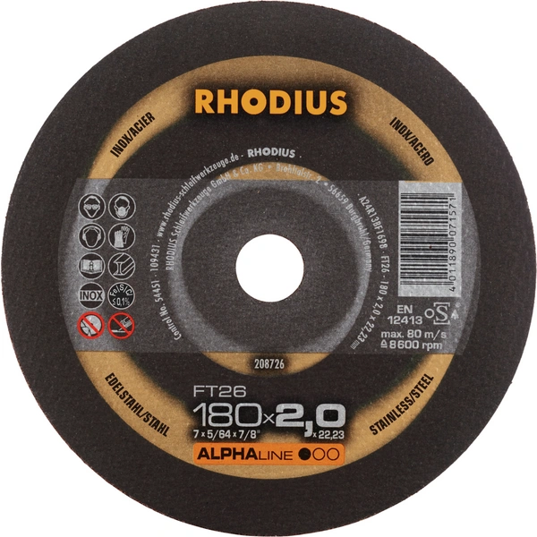 Rhodius FT26 208726 Trennscheiben-Set 25 St. Edelstahl, Stahl Rhodius FT26 208726 Trennscheiben-Set 25 St. Edelstahl, Stahl