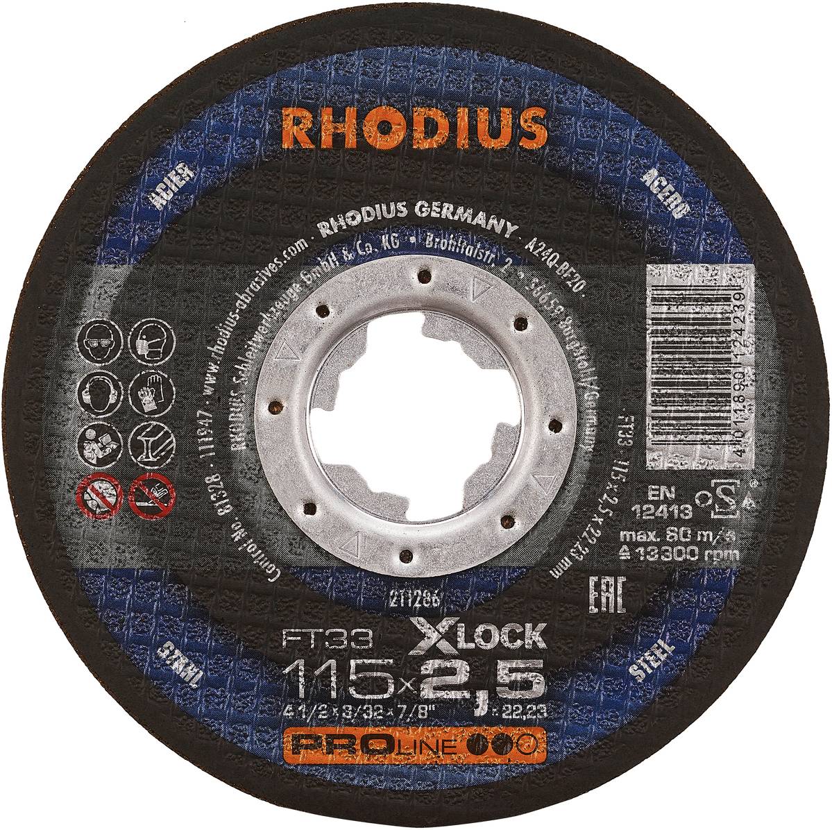 Rhodius FT33 X-LOCK 211286 Trennscheiben-Set 25 St. Stahl