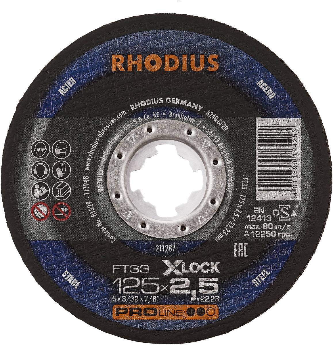 Rhodius FT33 X-LOCK 211287 Trennscheiben-Set 25 St. Stahl