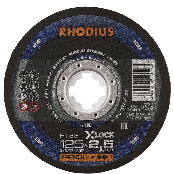 Rhodius FT33 X-LOCK 211287 Trennscheiben-Set 25 St. Stahl Rhodius FT33 X-LOCK 211287 Trennscheiben-Set 25 St. Stahl