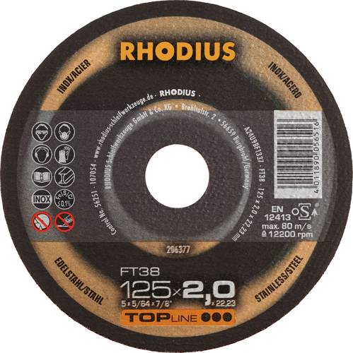 Rhodius FT38 206377 Trennscheiben-Set 25 St. Edelstahl, Stahl