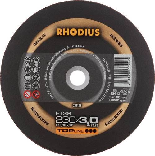 Rhodius FT38 201122 Trennscheiben-Set 25 St. Edelstahl, Stahl