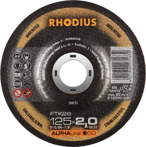 Rhodius FTK26 208729 Trennscheiben-Set 25 St. Edelstahl, Stahl