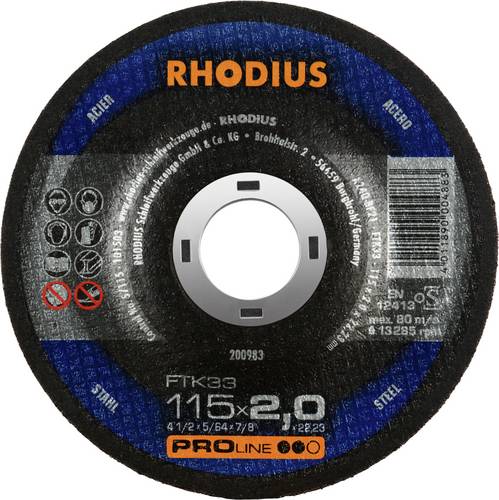 Rhodius FTK33 200983 Trennscheiben-Set 25 St. Stahl