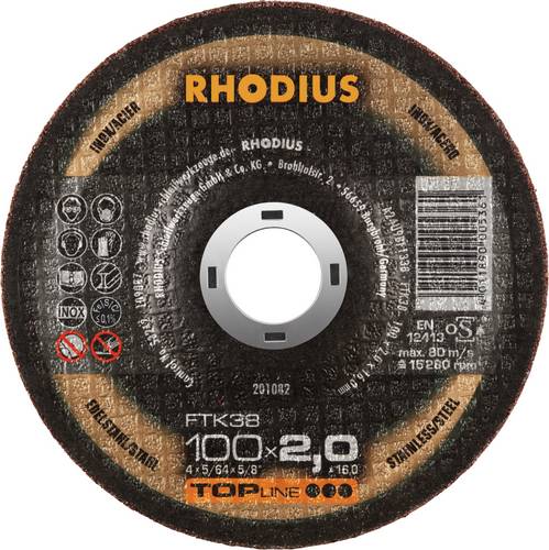 Rhodius FTK38 201082 Trennscheiben-Set 25 St. Edelstahl, Stahl