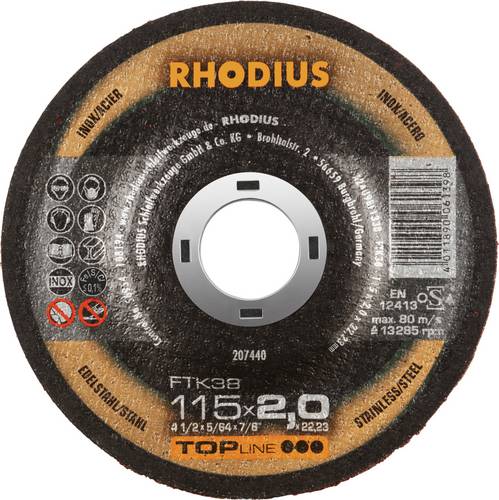 Rhodius FTK38 207440 Trennscheiben-Set 25 St. Edelstahl, Stahl