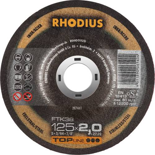 Rhodius FTK38 207441 Trennscheiben-Set 25 St. Edelstahl, Stahl