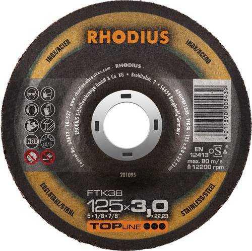 Rhodius FTK38 201095 Trennscheiben-Set 25 St. Edelstahl, Stahl
