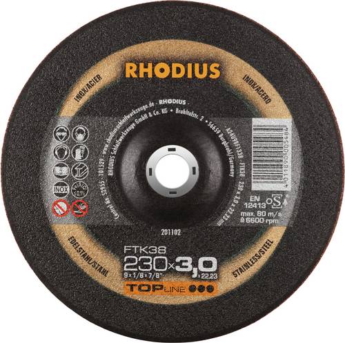 Rhodius FTK38 201102 Trennscheiben-Set 25 St. Edelstahl, Stahl