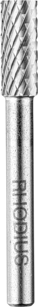 Metall-Fräsbohrer mit zylindrischem Schaft und kreuzschraffierter Schneidfläche für präzises Bearbeiten von harten Materialien.