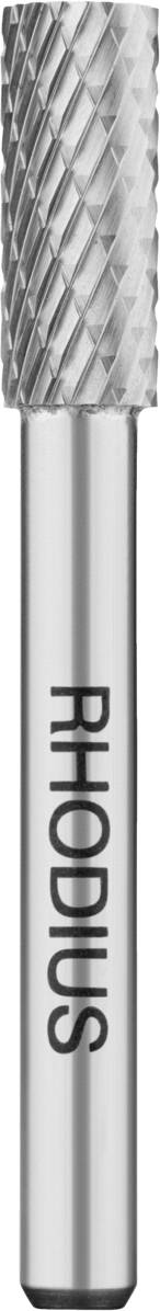 Silberfarbener Metallbohrer mit 'RHODIUS' Aufschrift, geeignet für präzises Bohren in Materialien.